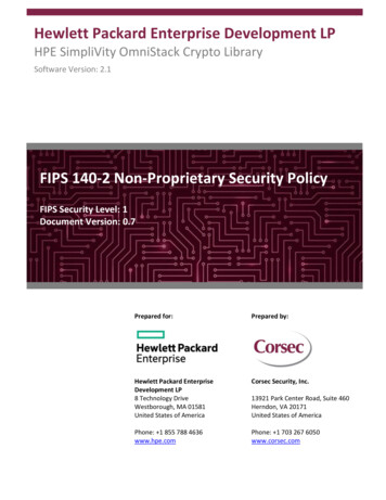 FIPS 140-2 Non-Proprietary Security Policy - CSRC