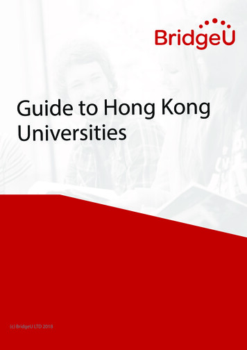 O Hong Kong Ersities - Nord Anglia Education