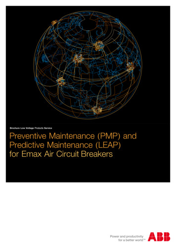 Products Preventive Maintenance PMP And LEAP Breakers