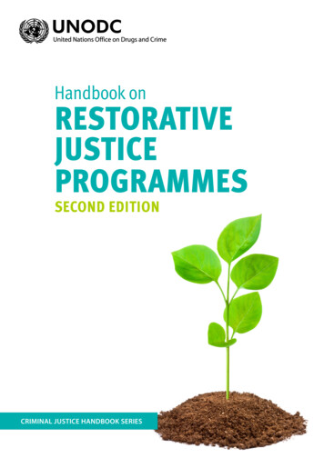 Handbook On Restorative Justice Programmes Second Edition