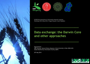 Data Exchange: The Darwin Core And Other Approaches - CGIAR