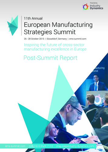 11th Annual European Manufacturing Strategies Summit