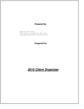 2015 Client Organizer - Wcginc 