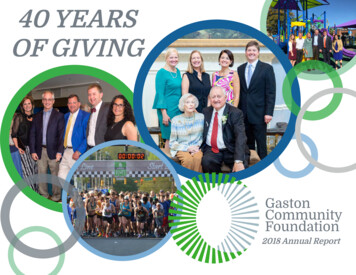 40 Years Of Giving