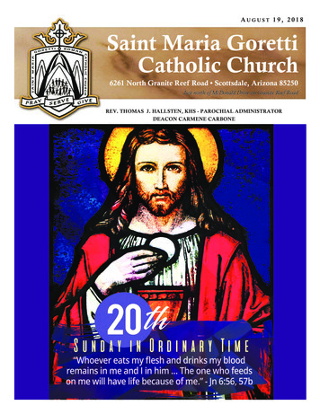 U G U S T Saint Maria Goretti Catholic Church - Parishes Online