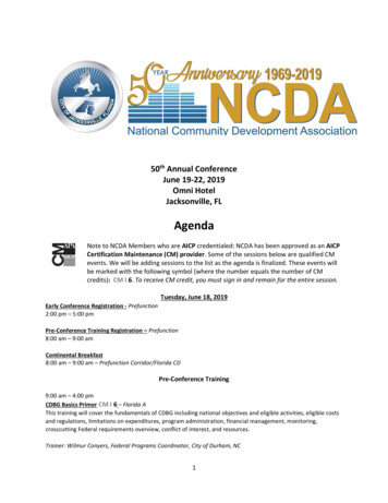 Agenda - NCDA