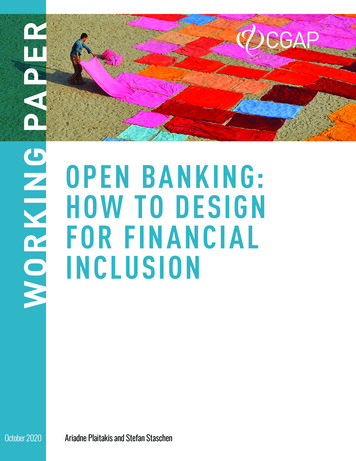 Open Banking: How To Design For Financial Inclusion - Cgap