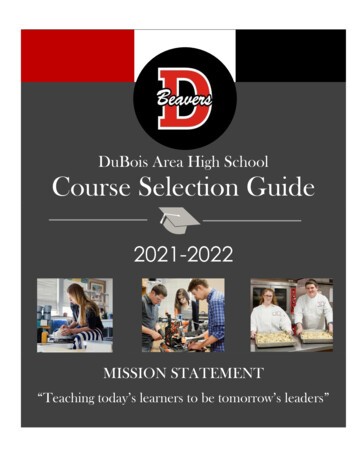 DuBois Area High School Course Selection Guide