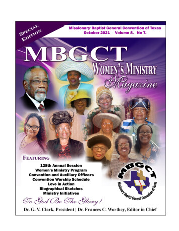 Missionary Baptist General Convention Of Texas October 2021 Volume 8. No 7.