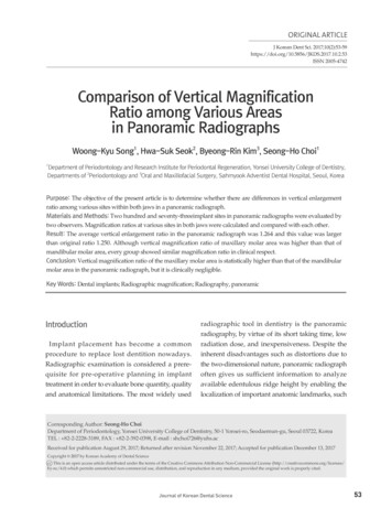 Comparison Of Vertical Magnification Ratio Among Various Areas In .