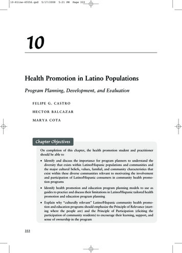 Health Promotion In Latino Populations - SAGE Publications Inc
