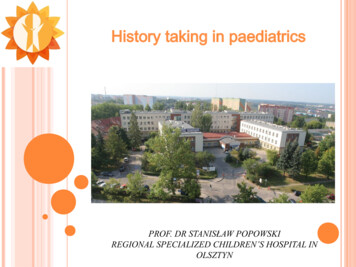 History Taking In Paediatrics - Wl.uwm.edu.pl