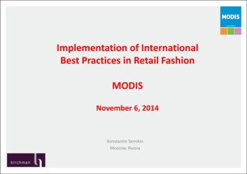 Implementation Of International Best Practices In Retail Fashion MODIS