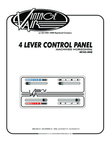 4 LEVER CONTROL PANEL - Vintage Air