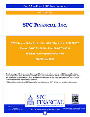 SPC FinanCial, I