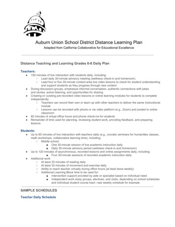 Auburn Union School District Distance Learning Plan