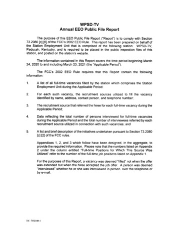 Annual EEO Public File Report