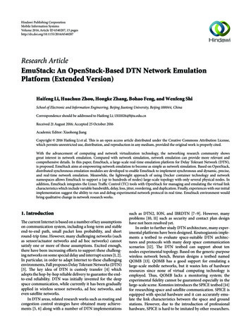 Research Article EmuStack: An OpenStack-Based DTN Network . - Hindawi