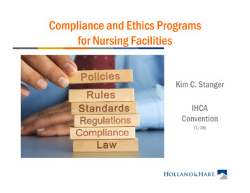 Compliance And Ethics Programs For Nursing Facilities
