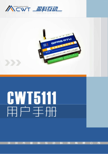 CWT5111 User's Manual-V2.54 - TradeKey