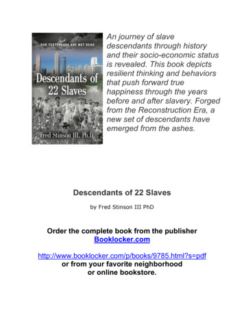 Descendants Of 22 Slaves - BookLocker 