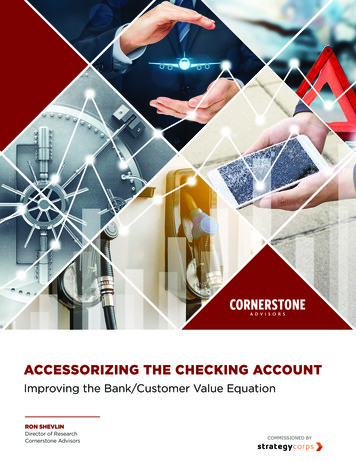 ACCESSORIZING THE CHECKING ACCOUNT - StrategyCorps