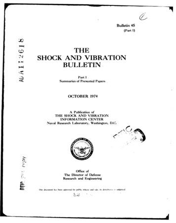 The Shock And Vibration Bulletin - Dtic