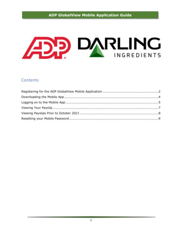 ADP GlobalView Mobile Application Guide