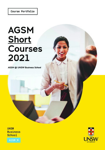 AGSM Short Courses 2021 - UNSW Sites