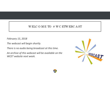 WELCOME TO #WCETWEBCAST - WICHE Cooperative For Educational Technologies