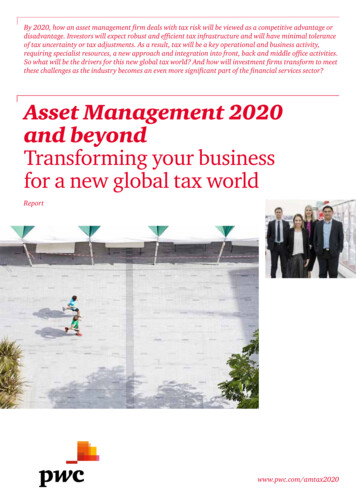 Asset Management 2020 And Beyond - PwC