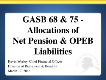 GASB 68 And 75 - PERS & TRS - Akml 