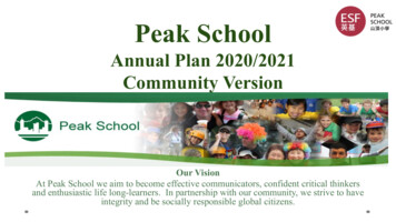 Annual Plan 2020/2021 Community Version