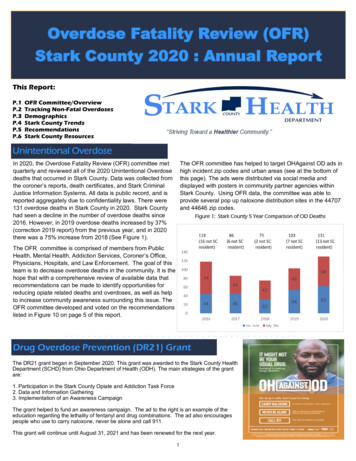 Overdose Fatality Review (OFR) Stark County 2020 : Annual Report