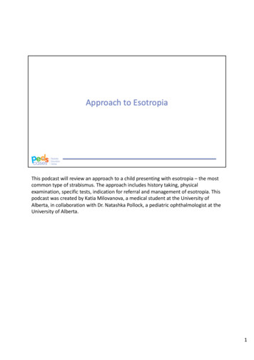 Approach To Esotropia - PedsCases Pediatric Education Online