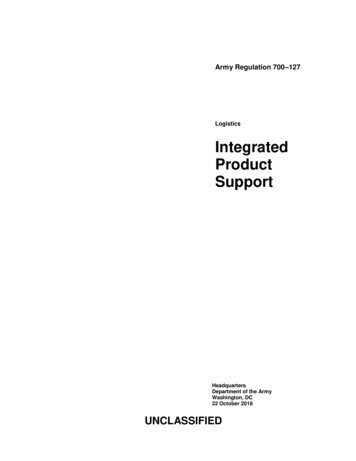 Integrated Product Support - United States Army