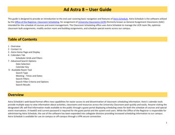Ad Astra 8 - User Guide - University Of Iowa