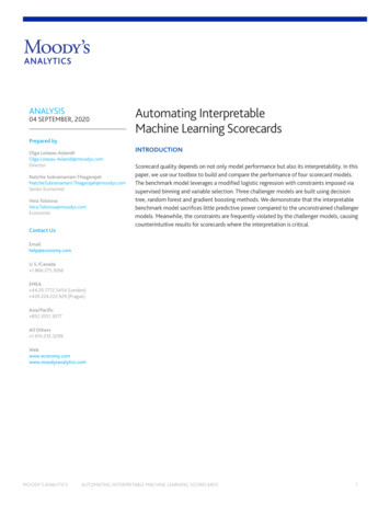 Automating Interpretable Machine Learning Scorecards