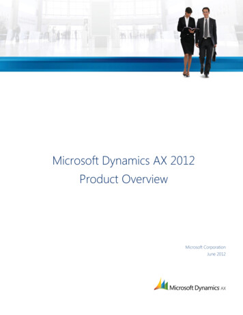 Microsoft Dynamics AX 2012 Product Overview - Infoware