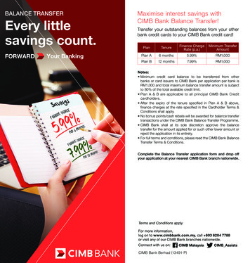 Maximise Interest Savings With Every Little CIMB Bank Balance Transfer .