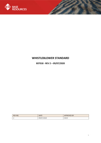 BST018 - Whistleblower Standard