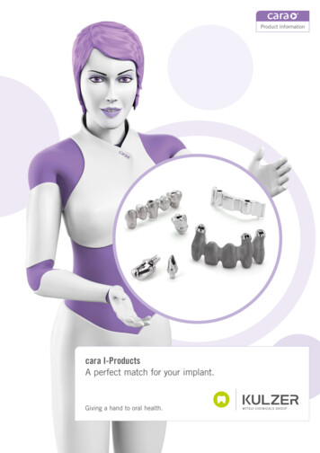 Cara I-Products A Perfect Match For Your Implant. - Kulzer