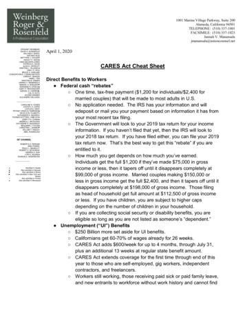 DOCSNT-#1077071-v1-CARES Act Cheat Sheet - Unioncounsel 