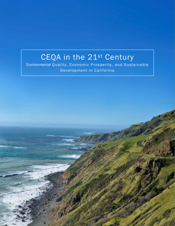 CEQA In The 21 Century - Rosefdn 