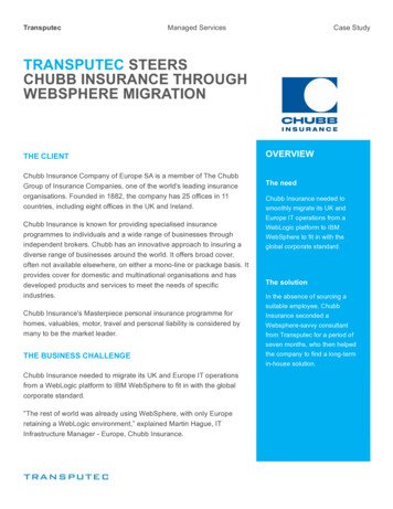 Transputec Steers Chubb Insurance Through Websphere Migration