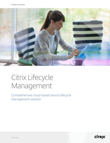 Citrix Lifecycle Management