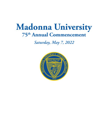Madonna University 2022 Commencement Program