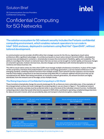 Confidential Computing For 5G Networks - Intel Builders