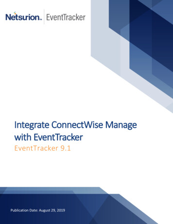 Integrate ConnectWise Manage With EventTracker - Netsurion
