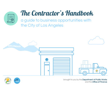 The City Of Los Angeles The Contractor's Handbook
